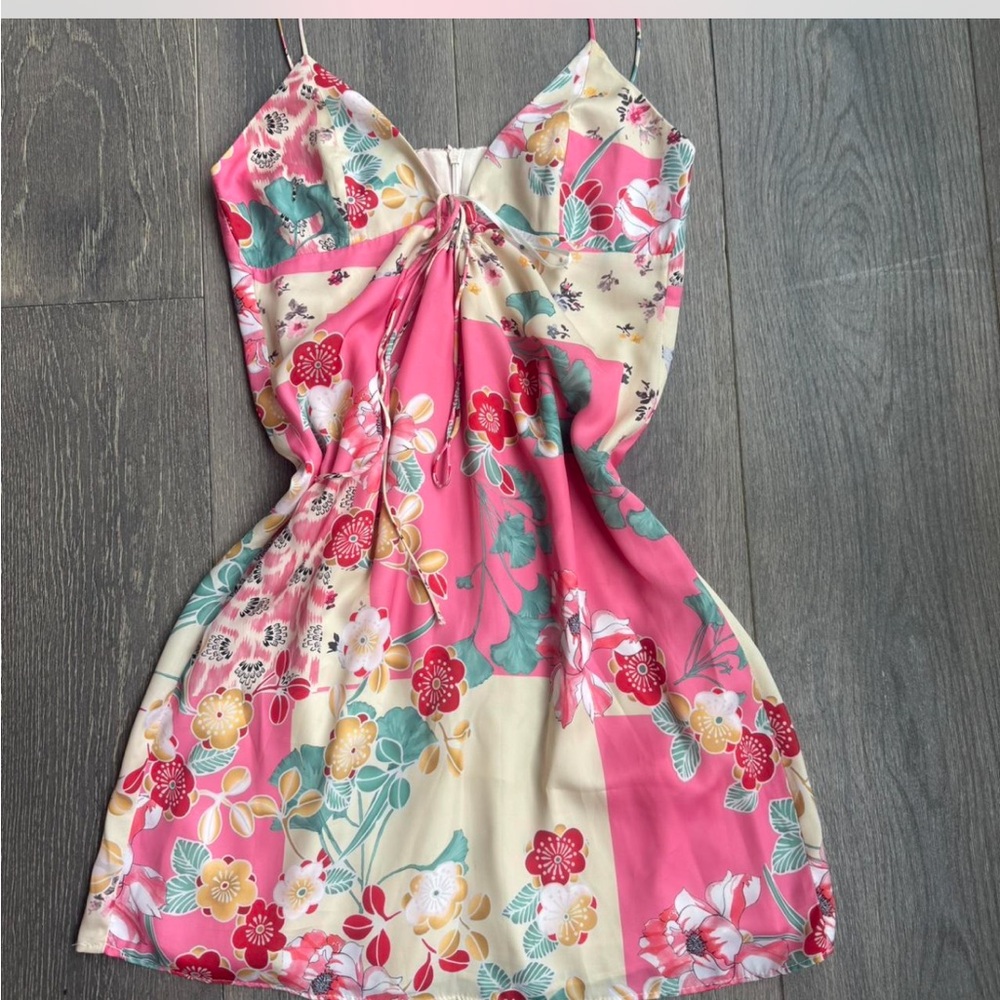 Zara Pink and Cream Sundress